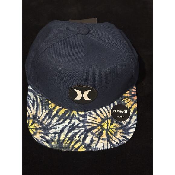 Hurley Youth OSFM Snapback Hat with Tie-Dye Brim New With Tags - Picture 1 of 2